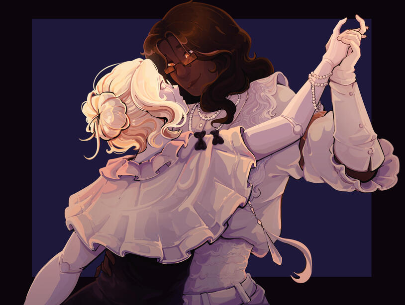 2 character halfbodies + bg